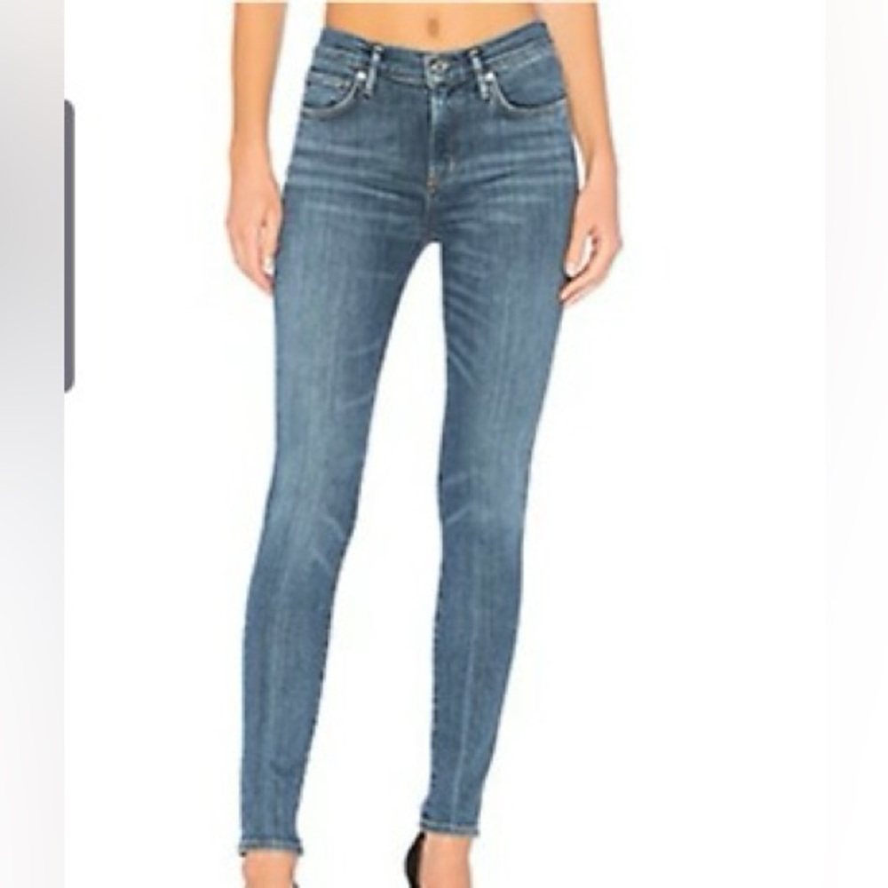 Agolde Sophie Jeans Size 24 High Rise Skinny in Nerve, Medium Blue Wash